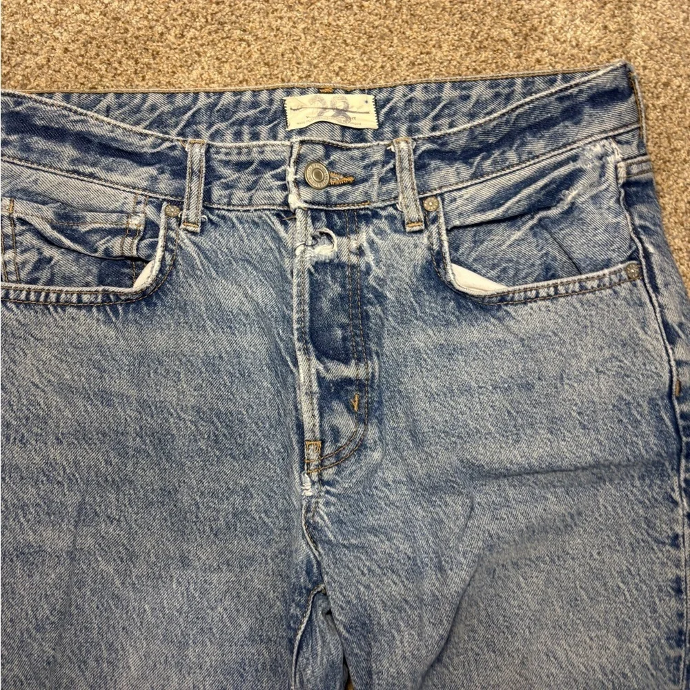 We The Free Jeans Size 28 Distressed Frayed Hem Women's Straight Jeans
